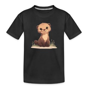 La mangouste de la mangouste - T-shirt bio Premium Enfant - noir - Devant