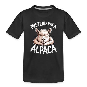 Alpaka Sprüche Alpaka Lustiges Alpaka Geschenk - Kinder Premium Bio T-Shirt - Schwarz - Vorne