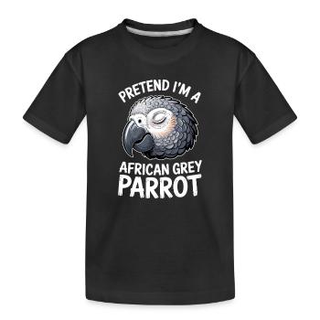 Grey Parrot Sayings Funny Grey Parrot Gift - Kids' Premium Organic T-Shirt - black - Front