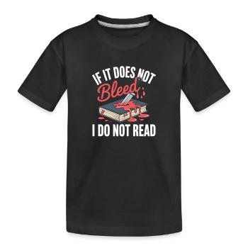 Thriller psychologique Livres policiers Lecteur Thriller roman - T-shirt bio Premium Enfant - noir - Devant