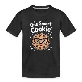 Un Cookie Intelligent - Cookie Intelligent avec des Lunettes - T-shirt bio Premium Enfant - noir - Devant