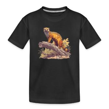La mangouste de la mangouste - T-shirt bio Premium Enfant - noir - Devant