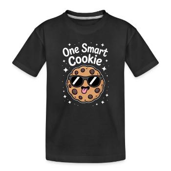 Un Cookie Intelligent - Cookie Intelligent avec des Lunettes - T-shirt bio Premium Enfant - noir - Devant