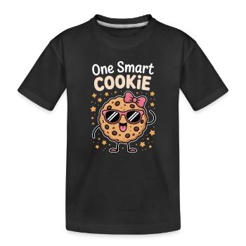 Un Cookie Intelligent - Cookie Intelligent avec des Lunettes - T-shirt bio Premium Enfant - noir - Devant