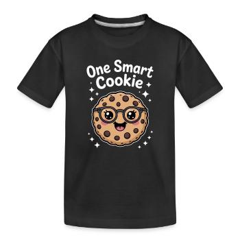 Un Cookie Intelligent - Cookie Intelligent avec des Lunettes - T-shirt bio Premium Enfant - noir - Devant