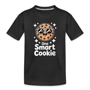Un Cookie Intelligent - Cookie Intelligent avec des Lunettes - T-shirt bio Premium Enfant - noir - Devant