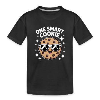 Un Cookie Intelligent - Cookie Intelligent avec des Lunettes - T-shirt bio Premium Enfant - noir - Devant
