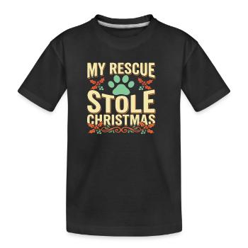 Premier Noël avec - T-shirt bio Premium Enfant - noir - Devant