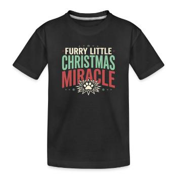 Premier Noël avec - T-shirt bio Premium Enfant - noir - Devant