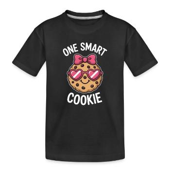 Un Cookie Intelligent - Cookie Intelligent avec des Lunettes - T-shirt bio Premium Enfant - noir - Devant