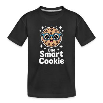 Un Cookie Intelligent - Cookie Intelligent avec des Lunettes - T-shirt bio Premium Enfant - noir - Devant