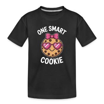 Un Cookie Intelligent - Cookie Intelligent avec des Lunettes - T-shirt bio Premium Enfant - noir - Devant