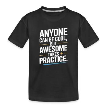 N’importe qui peut être cool, nerd, gamer génial, ironie - T-shirt bio Premium Enfant - noir - Devant