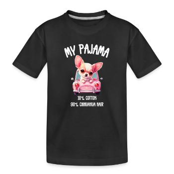 Pyjama chihuahua chien - T-shirt bio Premium Enfant - noir - Devant