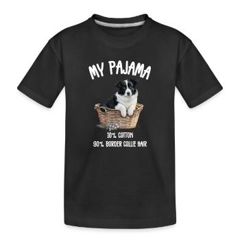 Pyjamas de border colley chien - T-shirt bio Premium Enfant - noir - Devant