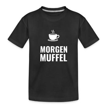 Morgenmuffel – Schlichtes Statement - Kinder Premium Bio T-Shirt - Schwarz - Vorne