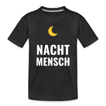 Nachtmensch – Schlichtes Statement - Kinder Premium Bio T-Shirt - Schwarz - Vorne