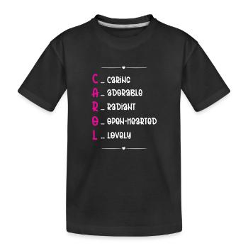 Poème du nom de chant - T-shirt bio Premium Enfant - noir - Devant