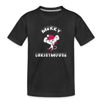 Souris Souris Joyeux Noël Souris Noël - T-shirt bio Premium Enfant - noir - Devant