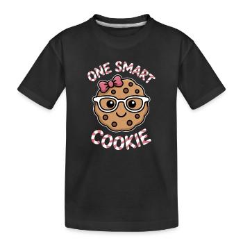 Un Cookie Intelligent - Cookie Intelligent avec des Lunettes - T-shirt bio Premium Enfant - noir - Devant