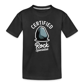 Pierres, proverbes, pierres, drôle, cadeau de pierres - T-shirt bio Premium Enfant - noir - Devant