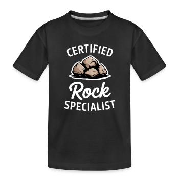 Pierres, proverbes, pierres, drôle, cadeau de pierres - T-shirt bio Premium Enfant - noir - Devant