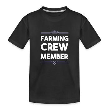 Farming Crew - Kinder Premium Bio T-Shirt - Schwarz - Vorne