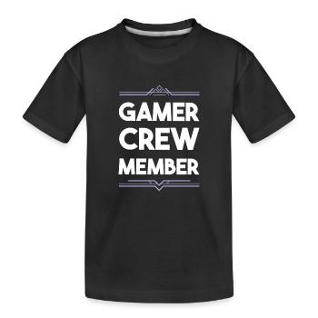 Gamer Crew - Kids' Premium Organic T-Shirt - black - Front