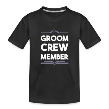 Groom Crew - Kids' Premium Organic T-Shirt - black - Front