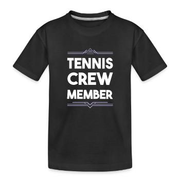Tennis Crew - Kids' Premium Organic T-Shirt - black - Front