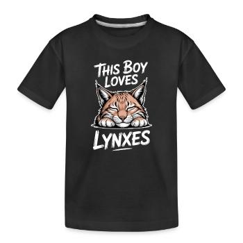 Lynx Dictions Lynx Boys Drôle de Lynx Cadeau de lynx - T-shirt bio Premium Enfant - noir - Devant