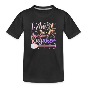 Kayak en canoë - Je suis le kayakiste génial - T-shirt bio Premium Enfant - noir - Devant