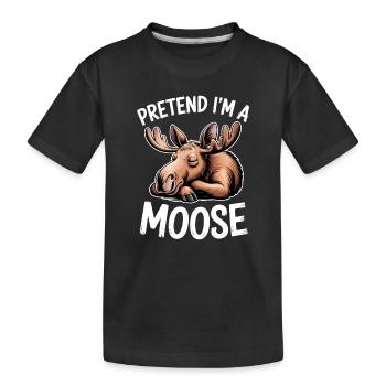 Elch Sprüche Elche Lustiges Elch Geschenk - Kinder Premium Bio T-Shirt - Schwarz - Vorne