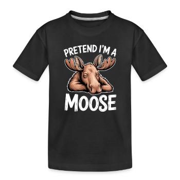 Elch Sprüche Elche Lustiges Elch Geschenk - Kinder Premium Bio T-Shirt - Schwarz - Vorne