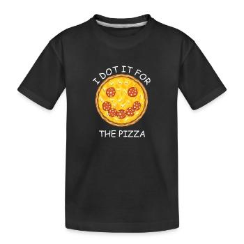 Pizza Pizza Face Pizza Lover - T-shirt bio Premium Enfant - noir - Devant