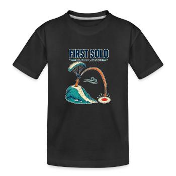 Erstes Paragliding-Paragliding-Geschenk für Anfängerpiloten - Kinder Premium Bio T-Shirt - Schwarz - Vorne