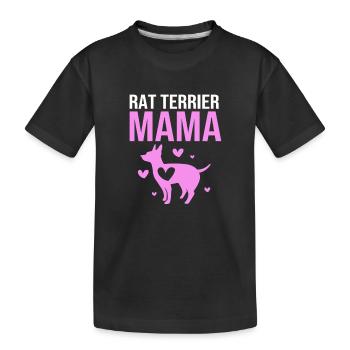 Rat Terrier - Kinder Premium Bio T-Shirt - Schwarz - Vorne