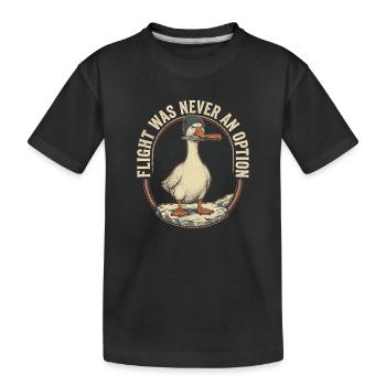 Baisse-toi avec le couteau : Fuir n’a jamais été une option - T-shirt bio Premium Enfant - noir - Devant