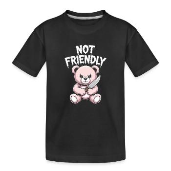 Introverti Pas Amical Solitaire Antisocial - T-shirt bio Premium Enfant - noir - Devant
