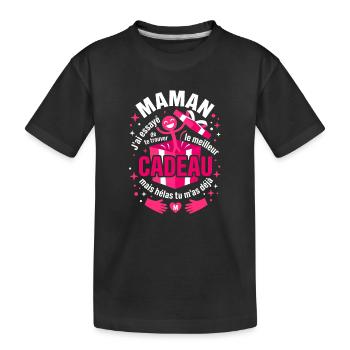 Maman Humour Meilleur Cadeau Boîte Surprise - T-shirt bio Premium Enfant - noir - Devant