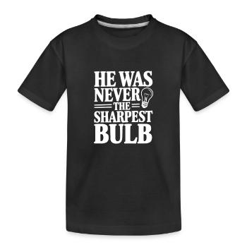 Er war nie der schärfste Kerl - Kinder Premium Bio T-Shirt - Schwarz - Vorne