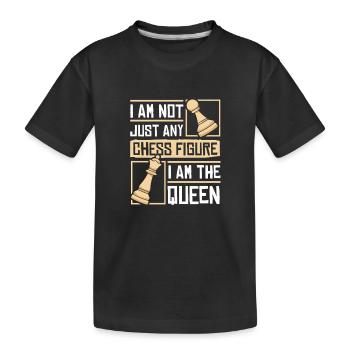Échiquier des joueurs d’échecs - T-shirt bio Premium Enfant - noir - Devant