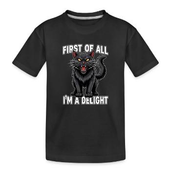 D’abord, je suis un plaisir - T-shirt bio Premium Enfant - noir - Devant