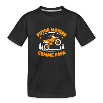 Futur Motard Comme Papa - T-shirt bio Premium Enfant - noir - Devant