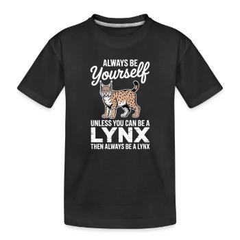 Lynx Dictions Lynx Drôle de cadeau de lynx - T-shirt bio Premium Enfant - noir - Devant