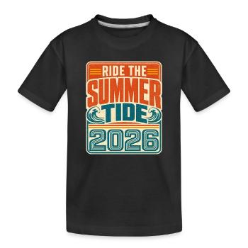 Sommer 2026 Retro - Kinder Premium Bio T-Shirt - Schwarz - Vorne