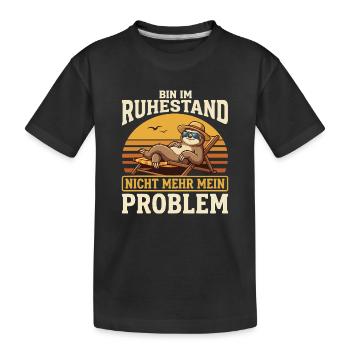 Rente 2026 Nicht mehr mein problem  - Kinder Premium Bio T-Shirt - Schwarz - Vorne