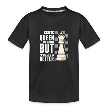 Schach Schachspieler Schachbrett - Kinder Premium Bio T-Shirt - Schwarz - Vorne