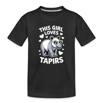Dictons de tapir Tapir Drôle de cadeau de tapir - T-shirt bio Premium Enfant - noir - Devant