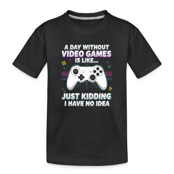 Jeu - T-shirt bio Premium Enfant - noir - Devant